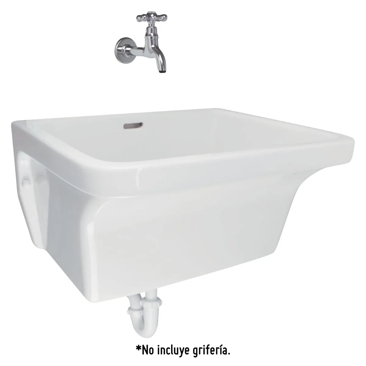 TREBOL - Lavarropas de Porcelana Amazonas Una Poza 56x45x35cm