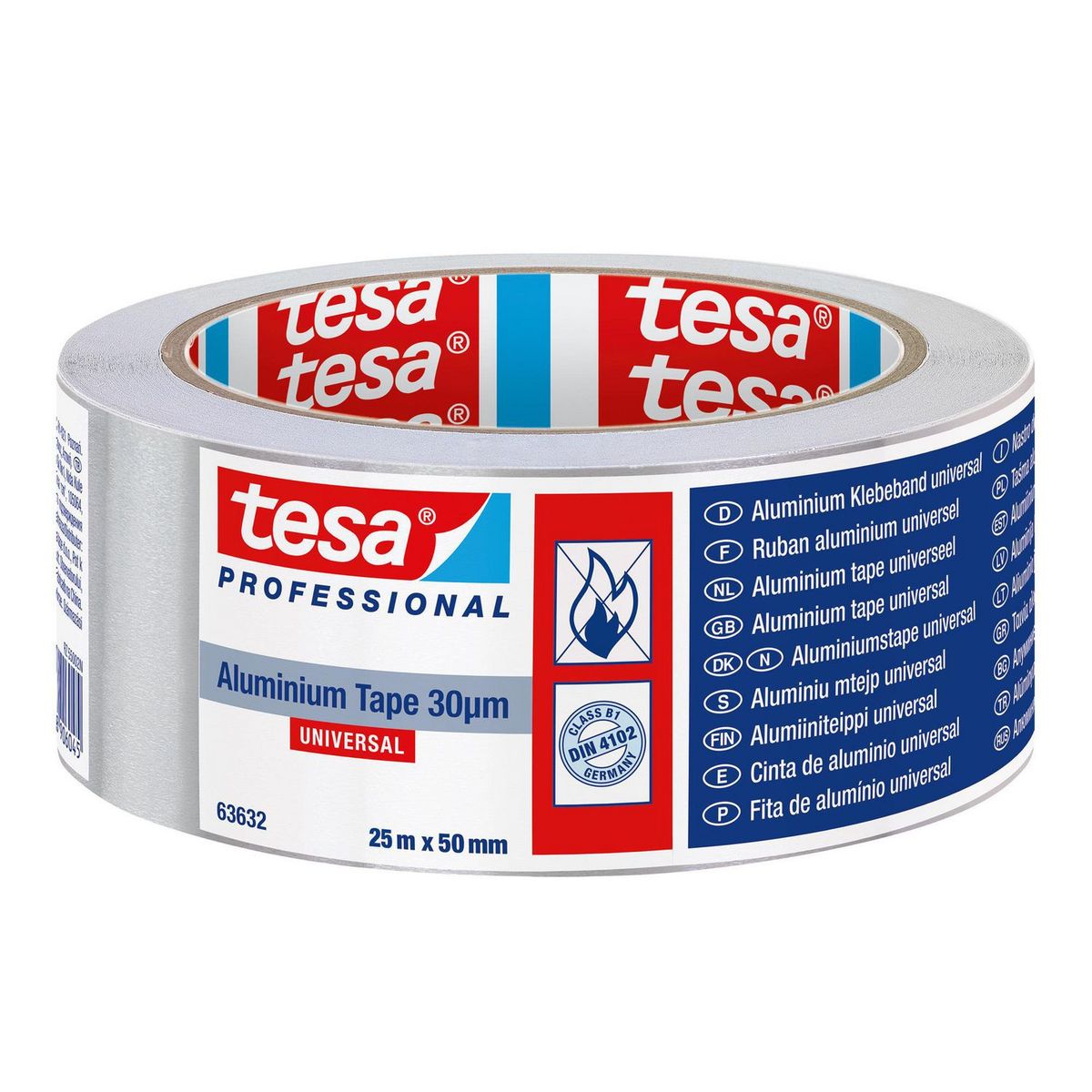 TESA - Cinta Foil de Aluminio 25mx50mm