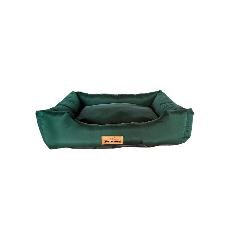 PETIZOOS - Cama Cuadrada Verde Talla L