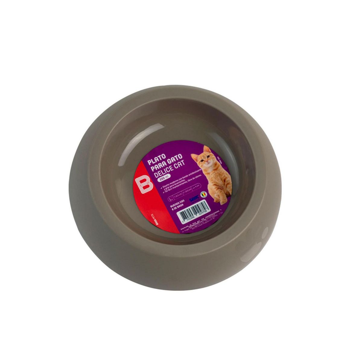 BASA - Plato para Gato Gris 15.5cm