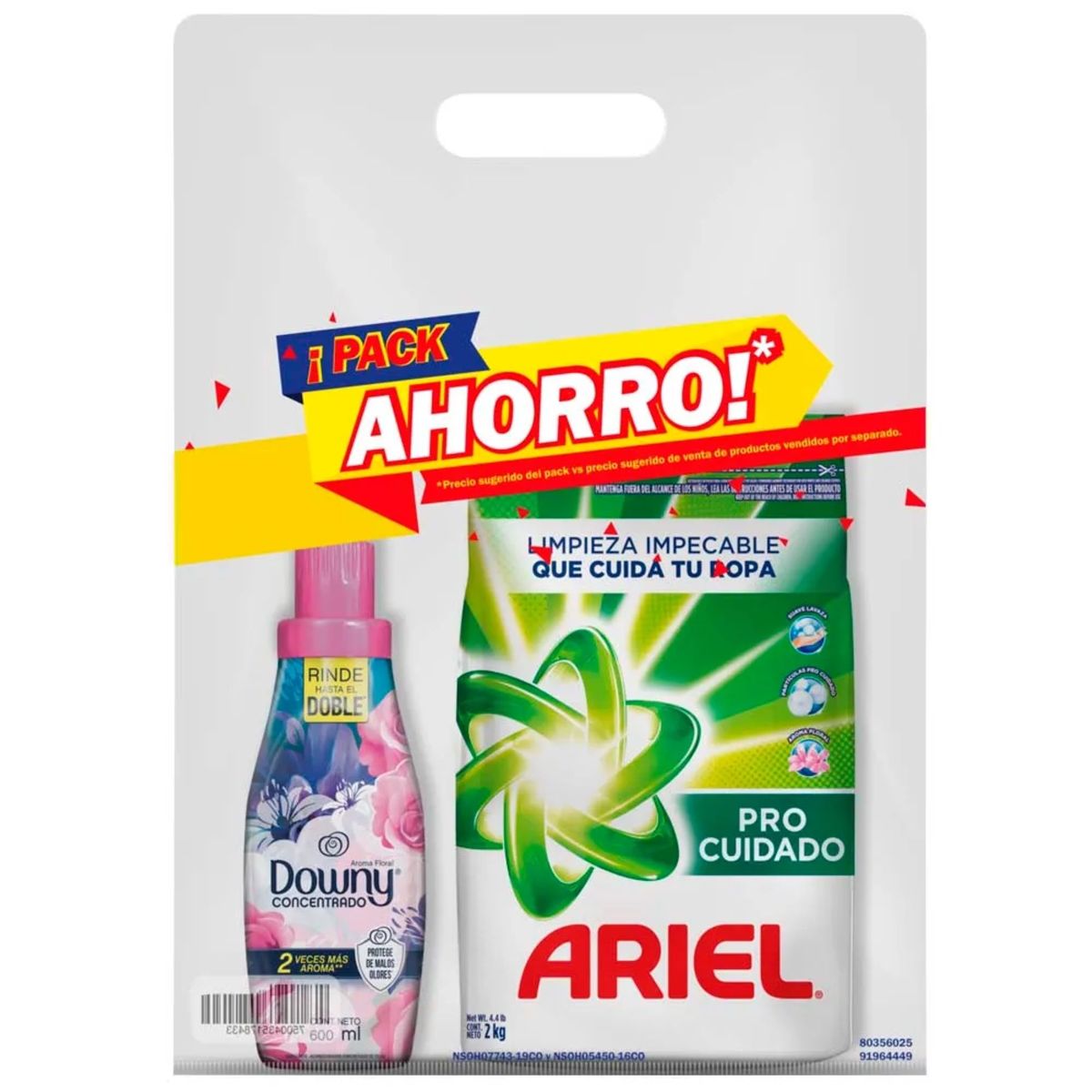 ARIEL - Detergente Ariel Pro Cuidado 2kg + Downy Concentrado 600ml