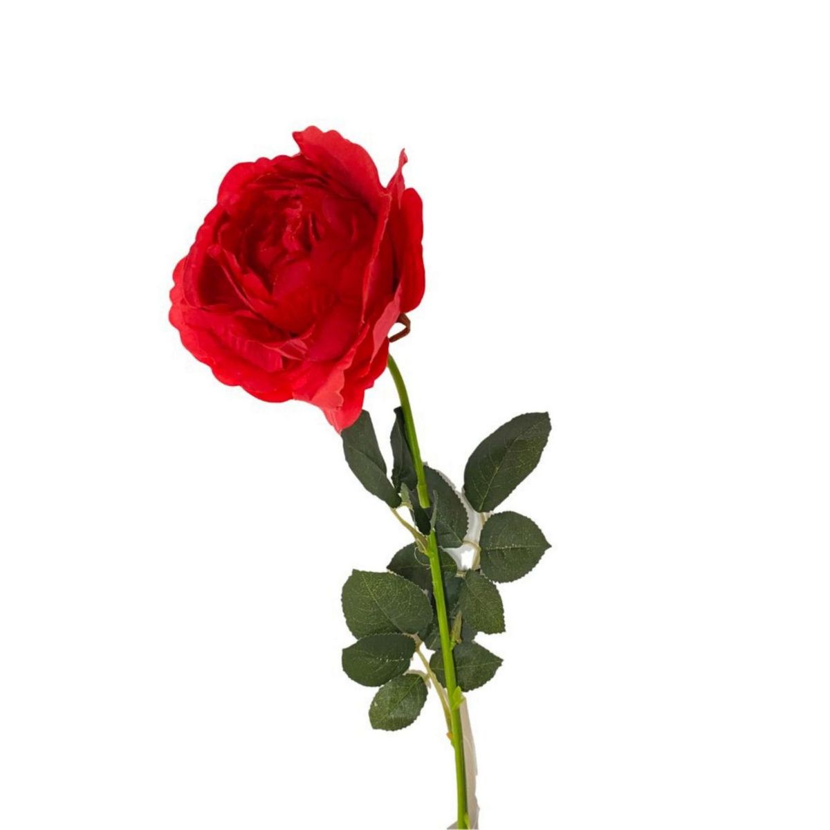 GENERICO - Rosa Individual Artificial Tela Rojo 10x65cm