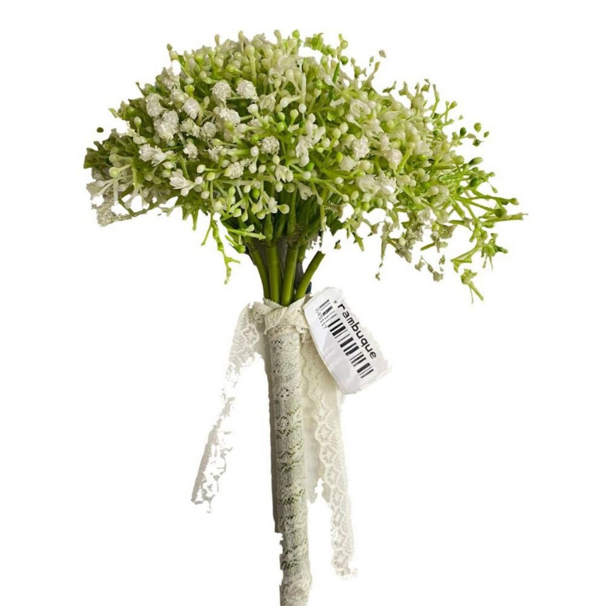 GENERICO - Bouquet De Lluvia Artificial Plástico Blanco 15x25cm