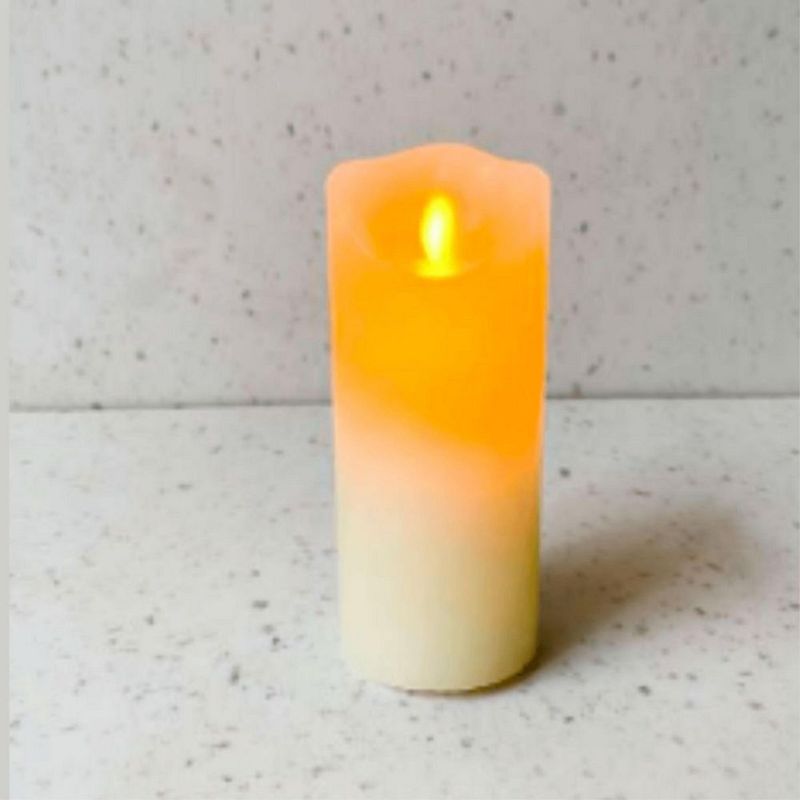 GENERICO - Vela Led Decorativo Plástico Crema 5.3x12.5x5.3cm