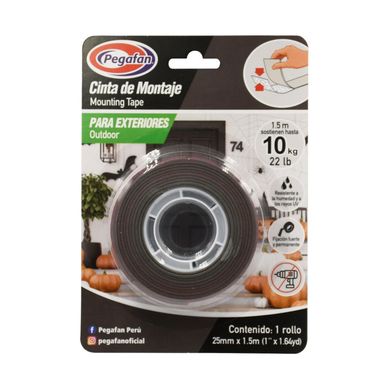 Cinta Montaje Exterior 25 mm x 15 m