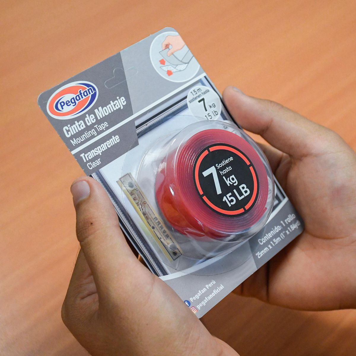 PEGAFAN - Cinta Montaje Clear 25mm x 1.5m