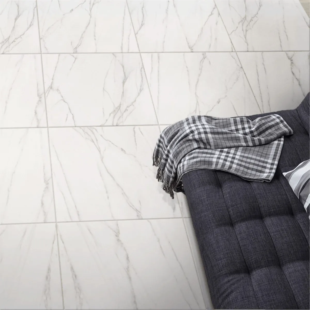 KLIPEN - Cerámica Blanco 60x60 Marmoladas Brillante 1.8 m2