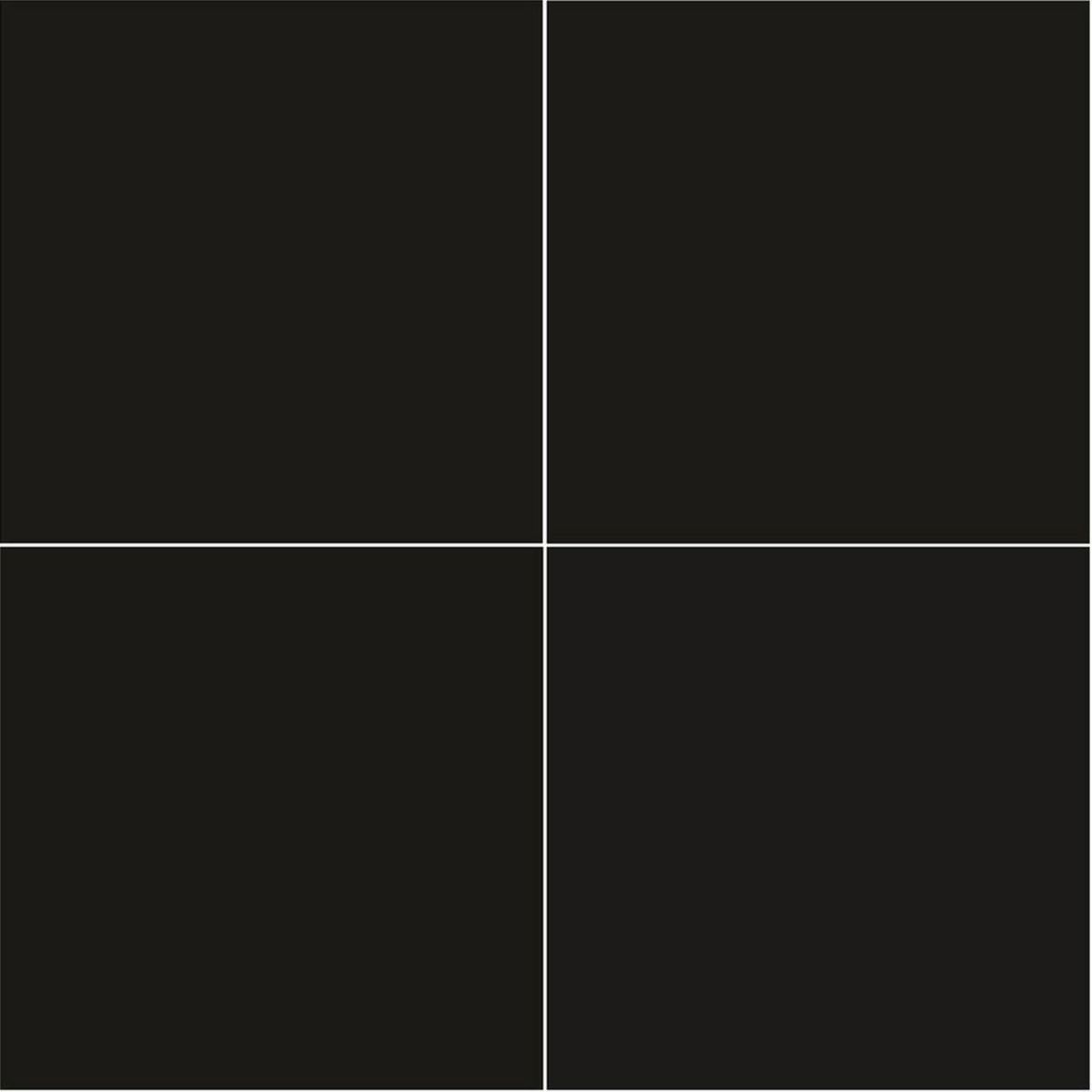 KLIPEN - Cerámica Negro 62x62 Lisas/Granilladas Brillante 1.49 m2