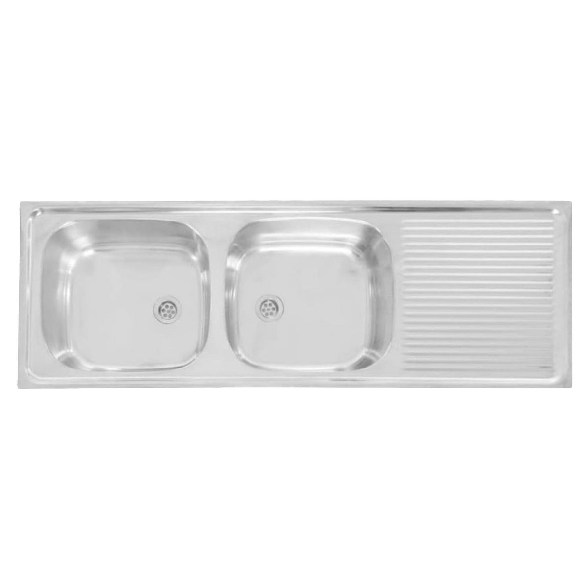 SPLENDID - Lavadero de Cocina Acero Inoxidable 2 Pozas con Escurridor 123.5x14.6cm