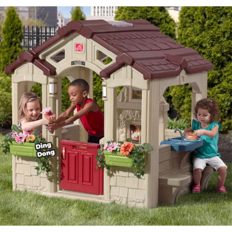 STEP 2 - Casita Encantadora Marrón Casa de Juegos Para Niños