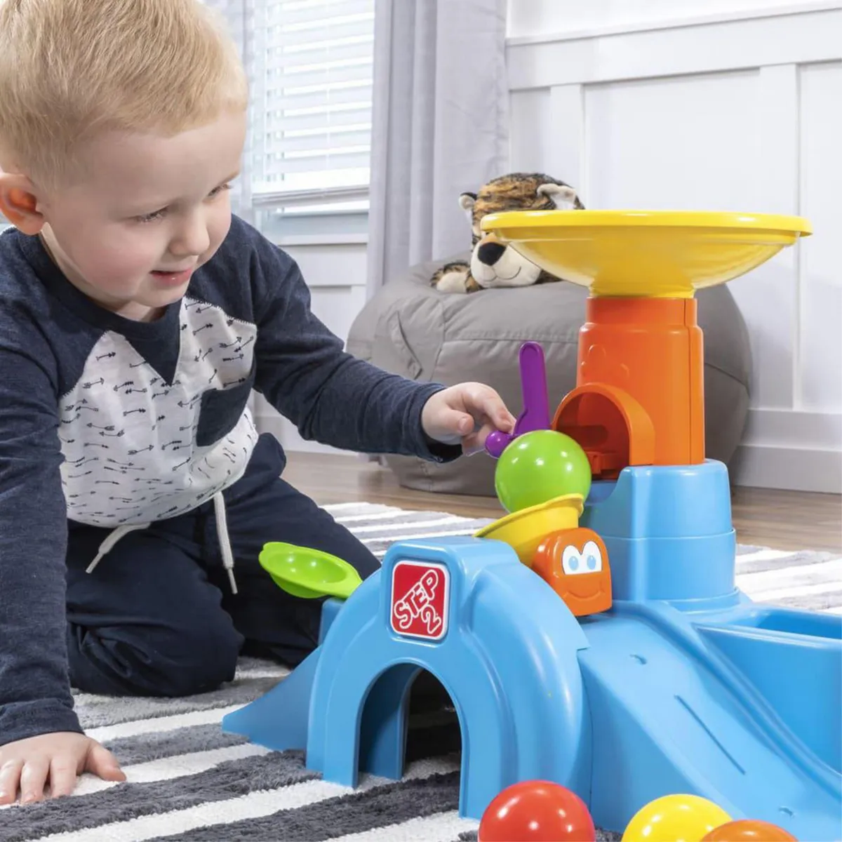 STEP 2 - Túnel de Estimulación con Pelotas y Carritos Juego Educativo