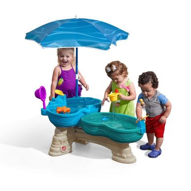 Mesita Agua Marina con Sombrilla Juego de Verano y Playa