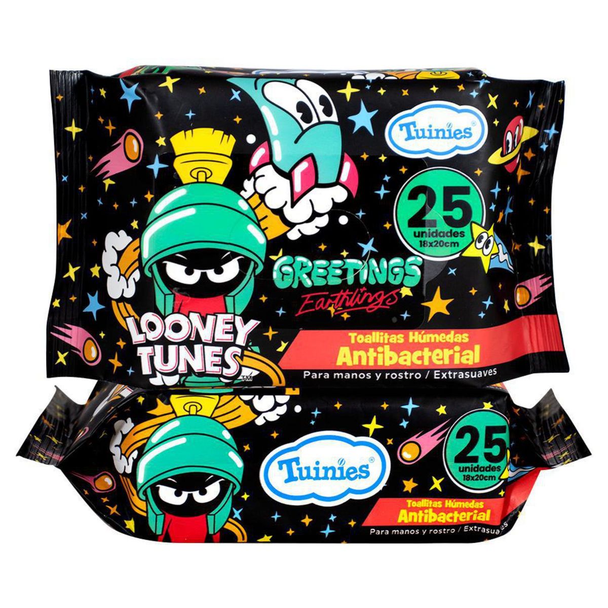 Toallitas Húmedas Looney Tunes 25 unidades, marca TUINIES - Foto Principal