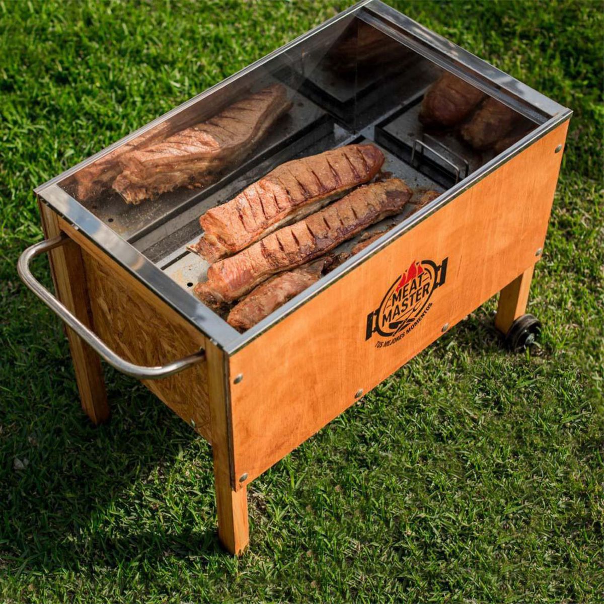 MEAT MASTER - Caja China Acero Galvanizado/Acero Inoxidable Meat Master 65X40 Cm