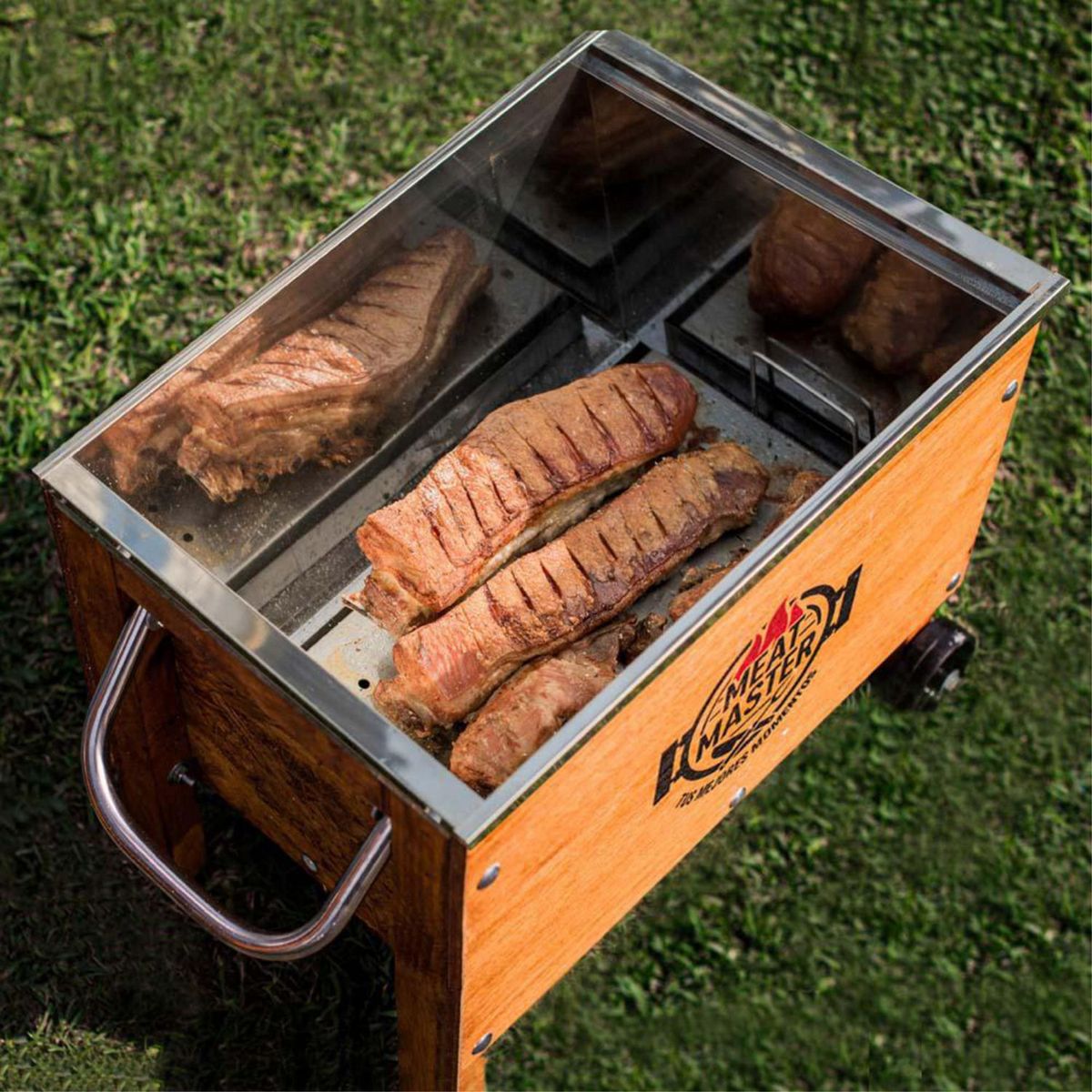 MEAT MASTER - Caja China Acero Galvanizado/Acero Inoxidable Meat Master 38X28 Cm