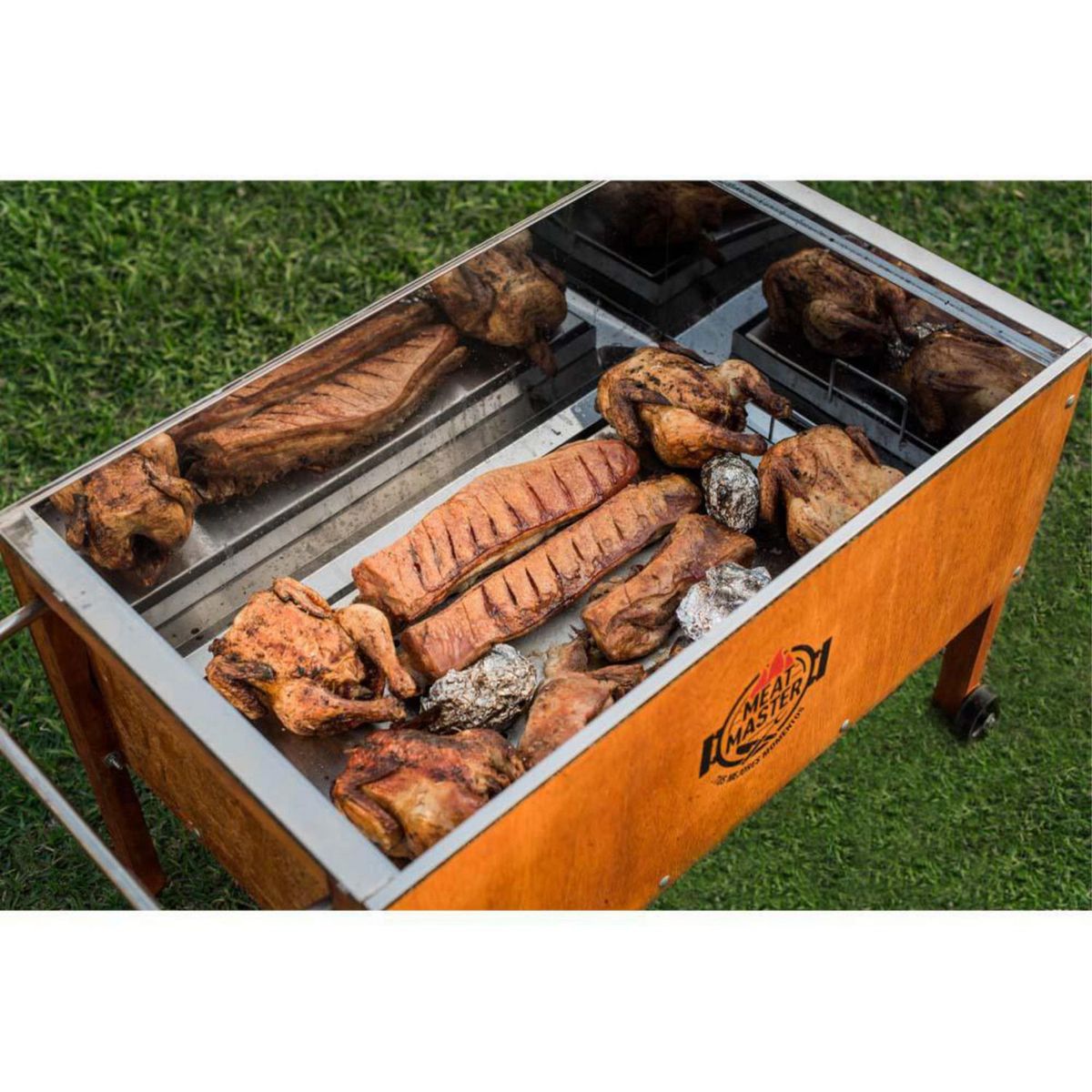 MEAT MASTER - Caja China Acero Galvanizado/Acero Inoxidable Meat Master 85X50 Cm