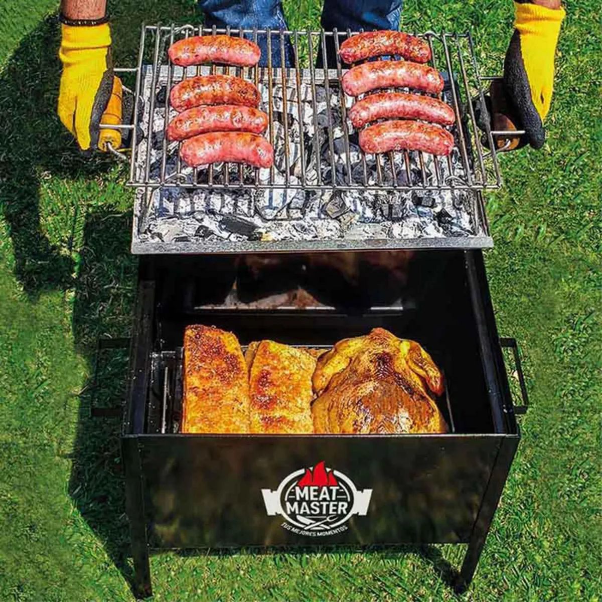 MEAT MASTER - Caja China Acero Inoxidable Meat Master 38X28 Cm