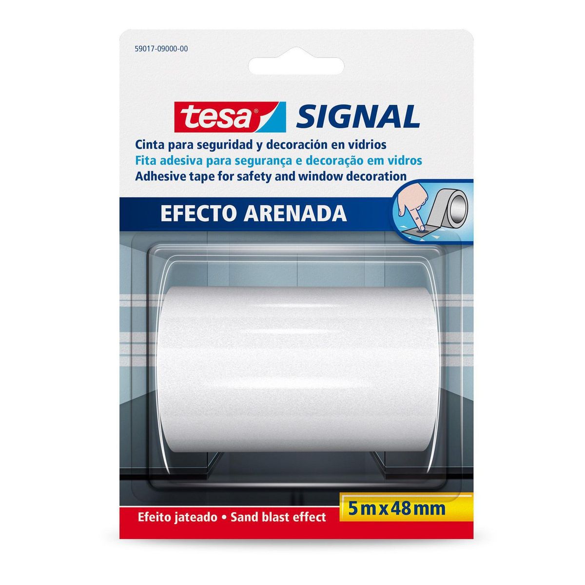 TESA - Cinta de Seguridad de Señalización Pavonada 5 m x 48 mm