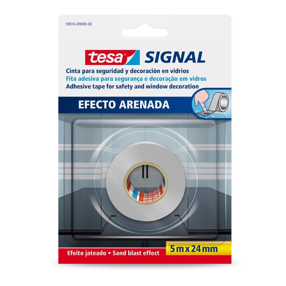 TESA - Cinta de Seguridad de Señalización Pavonada 5 m x 24 mm