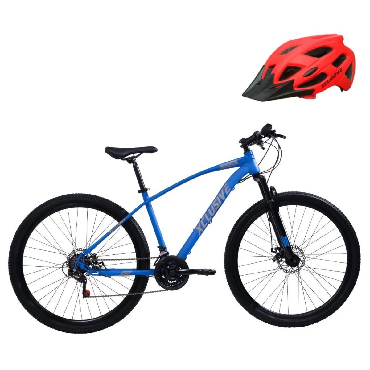 Bicicleta Acero Xclusive Aro 29 Azul + Cascos Mtb Rojo M/L, marca XCLUSIVE - Foto 2