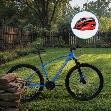 Bicicleta de Acero Xclusive Aro 29 Ag Disco Mec�nico + Casco Rojo L