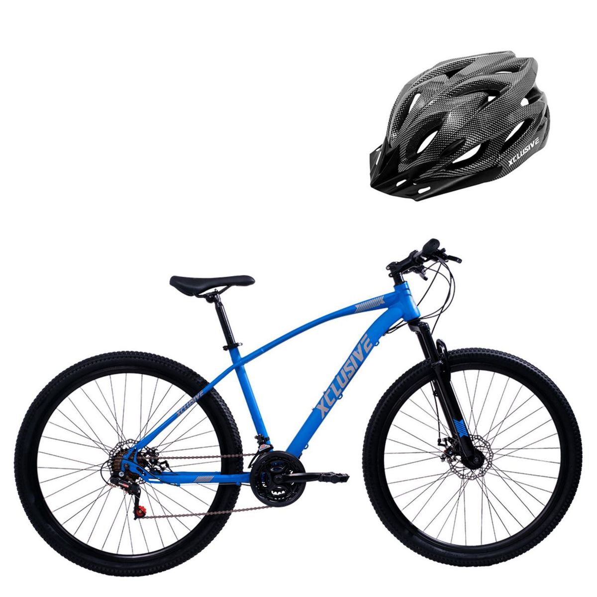 XCLUSIVE - Bicicleta de Acero Xclusive Aro 29 Ag Disco Mecánico + Casco Carbon L