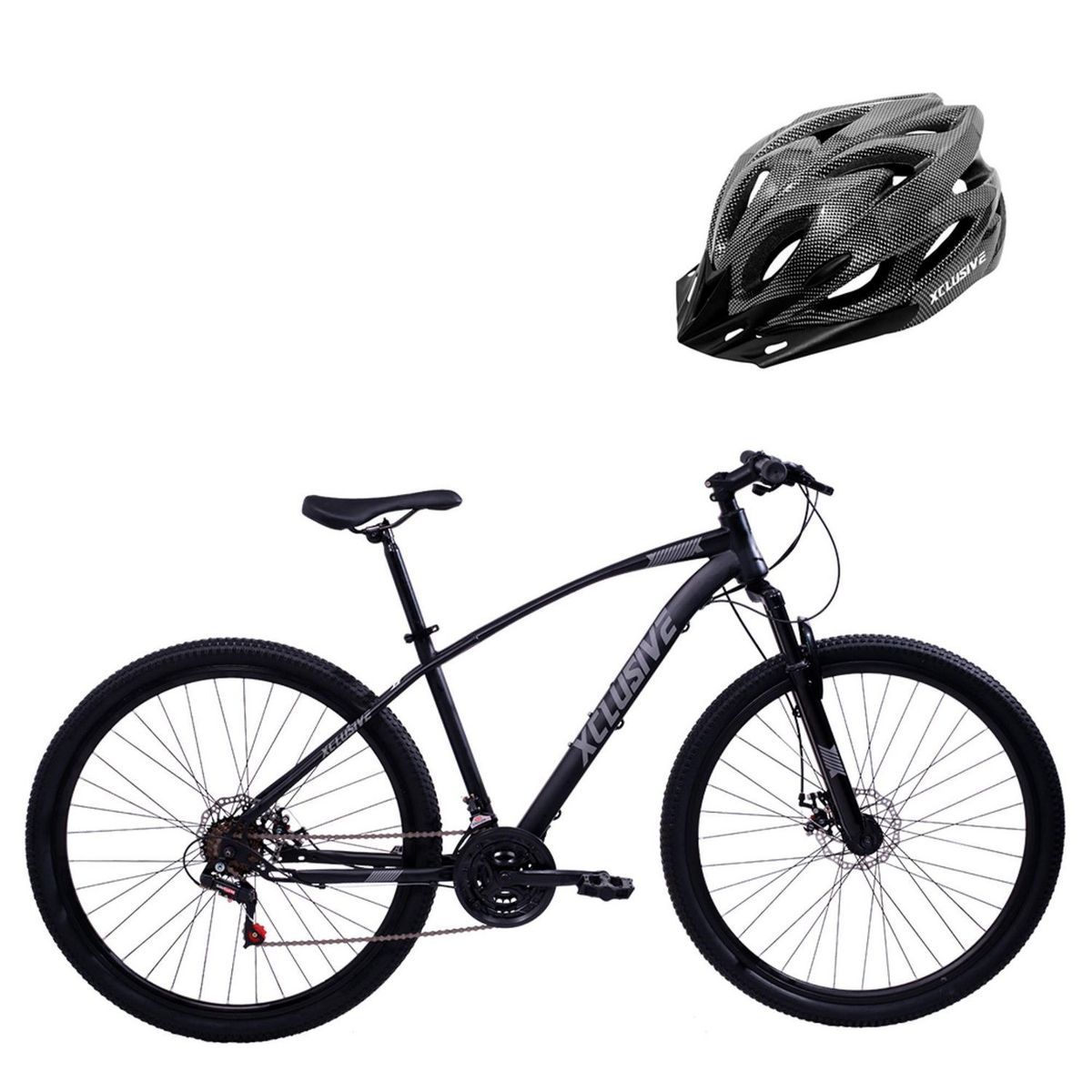 XCLUSIVE - Bicicleta de Acero Xclusive Aro 29 Ng Disco Mecánico + Casco Carbon L