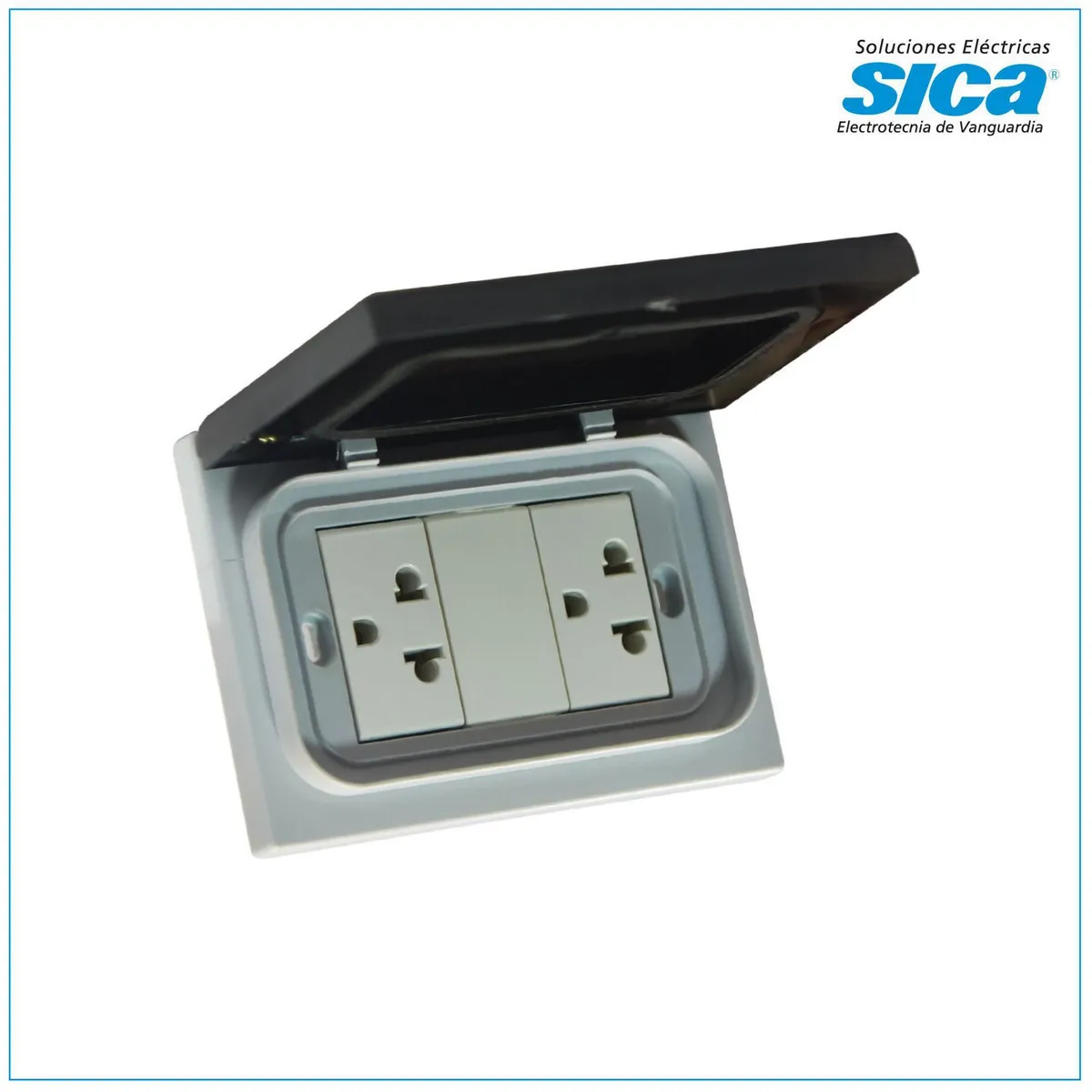 SICA - Tomacorriente Doble P/T Idrobox Hermético