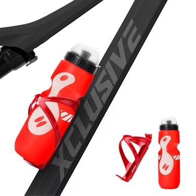 Kit Hidratante Xclusive Botella Y Porta Botella Rojo