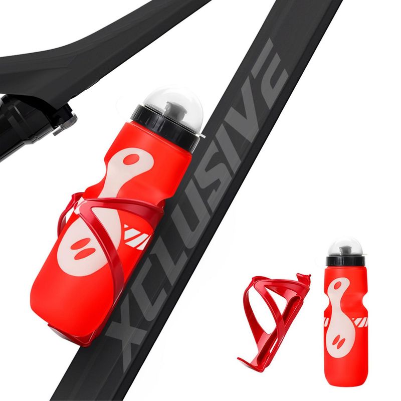 XCLUSIVE - Kit Hidratante Xclusive Botella Y Porta Botella Rojo