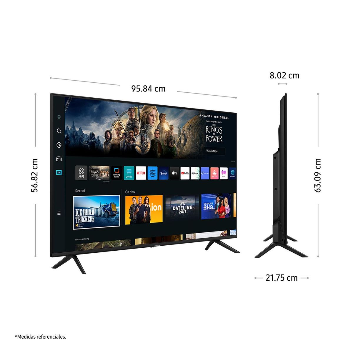 SAMSUNG - Televisor Samsung Smart TV 43" UHD 4K UN43AU7090GXPE