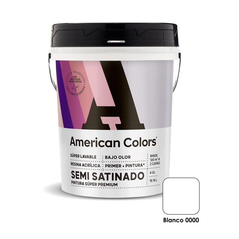  - Pintura Látex Semi Satinado Blanco 4GL