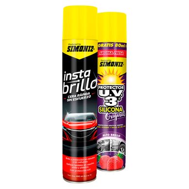 Kit Silicona Uv3 Protector de Plasticos de 400 Ml + Cera Instabrillo 480 Ml