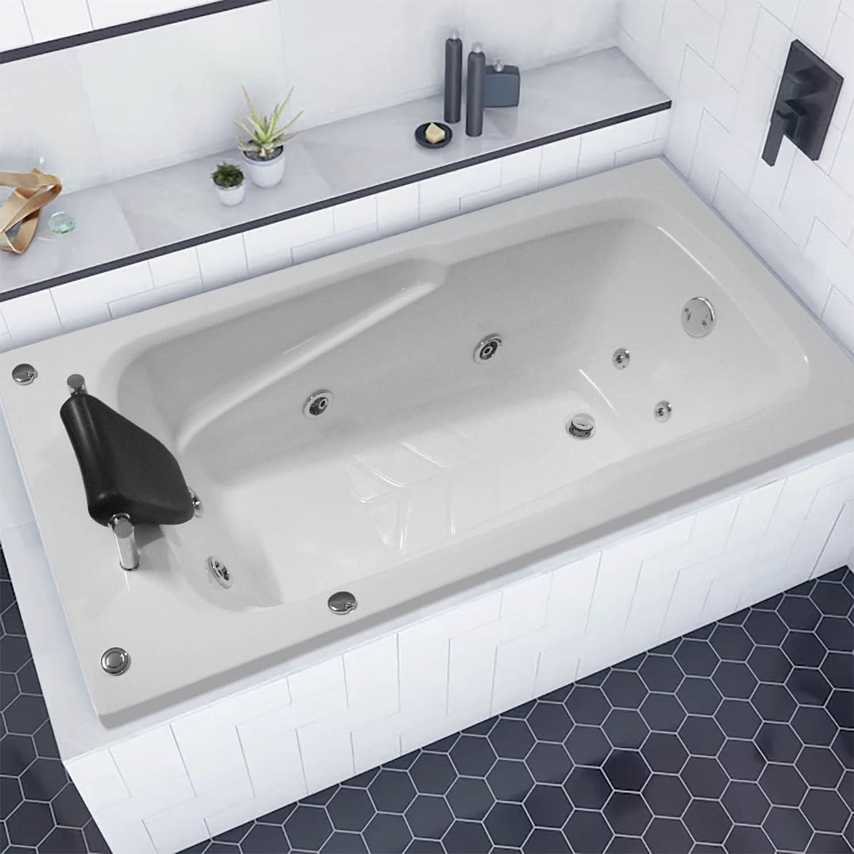 CUBA&SPA - Tina Hidromasaje Rectangular Magia Ejecutiva 170x80cm Blanca