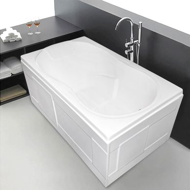 Tina de Ba�o Rectangular Moderna 121x75cm Blanca