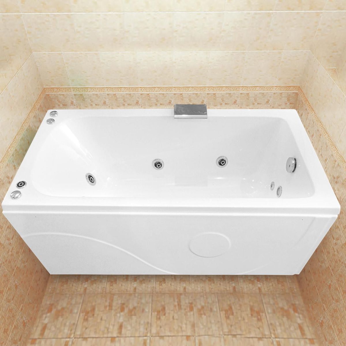 CUBA&SPA - Tina Hidromasaje Rectangular Zaid Ejecutiva 150x70cm Blanca