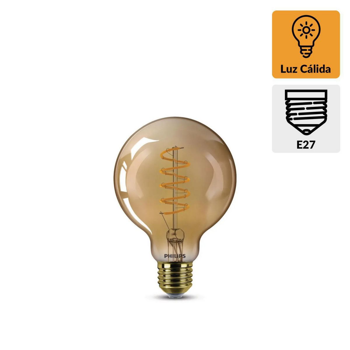 PHILIPS - Foco LED Filamento Vintage Globo