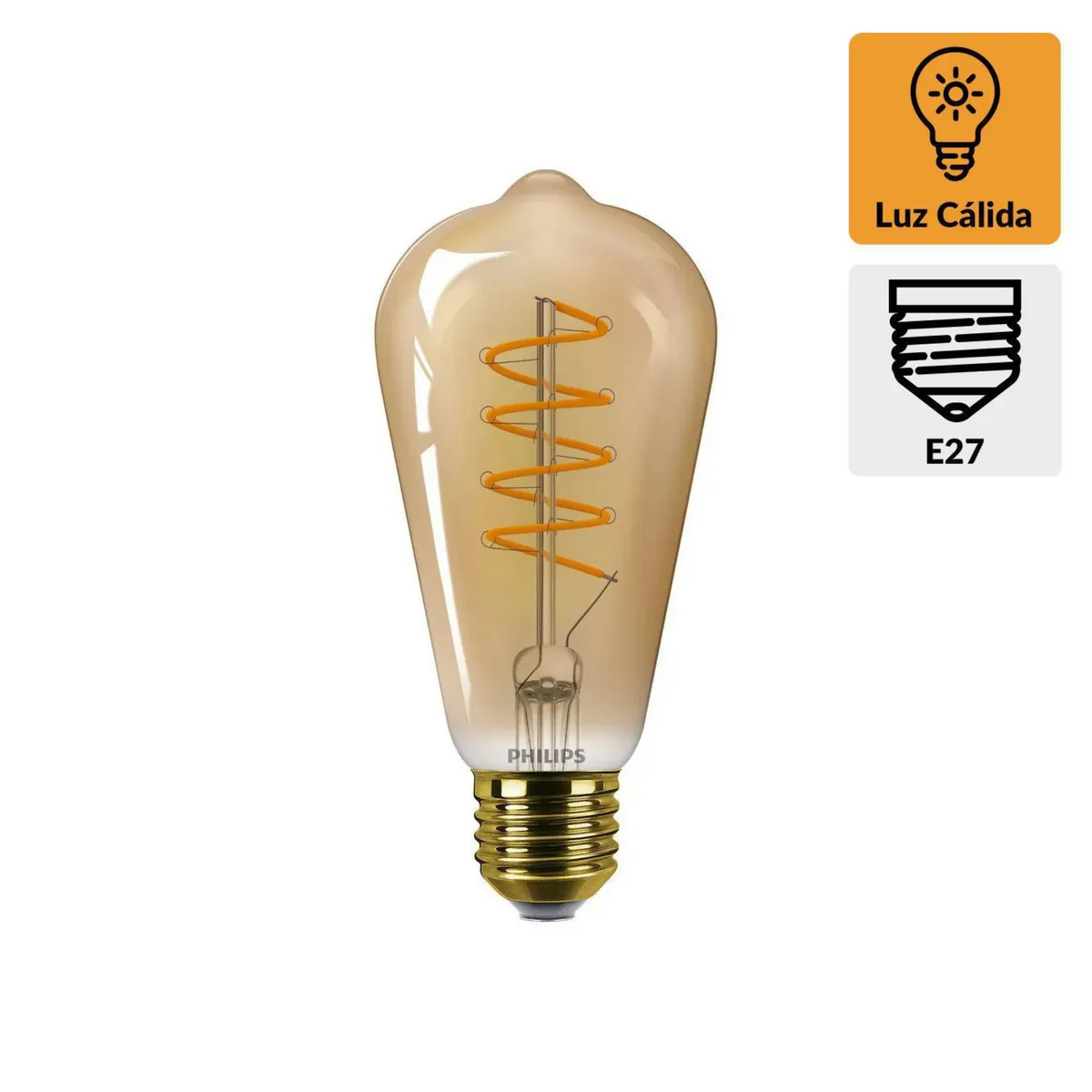 PHILIPS - Foco LED Filamento Vintage Pera