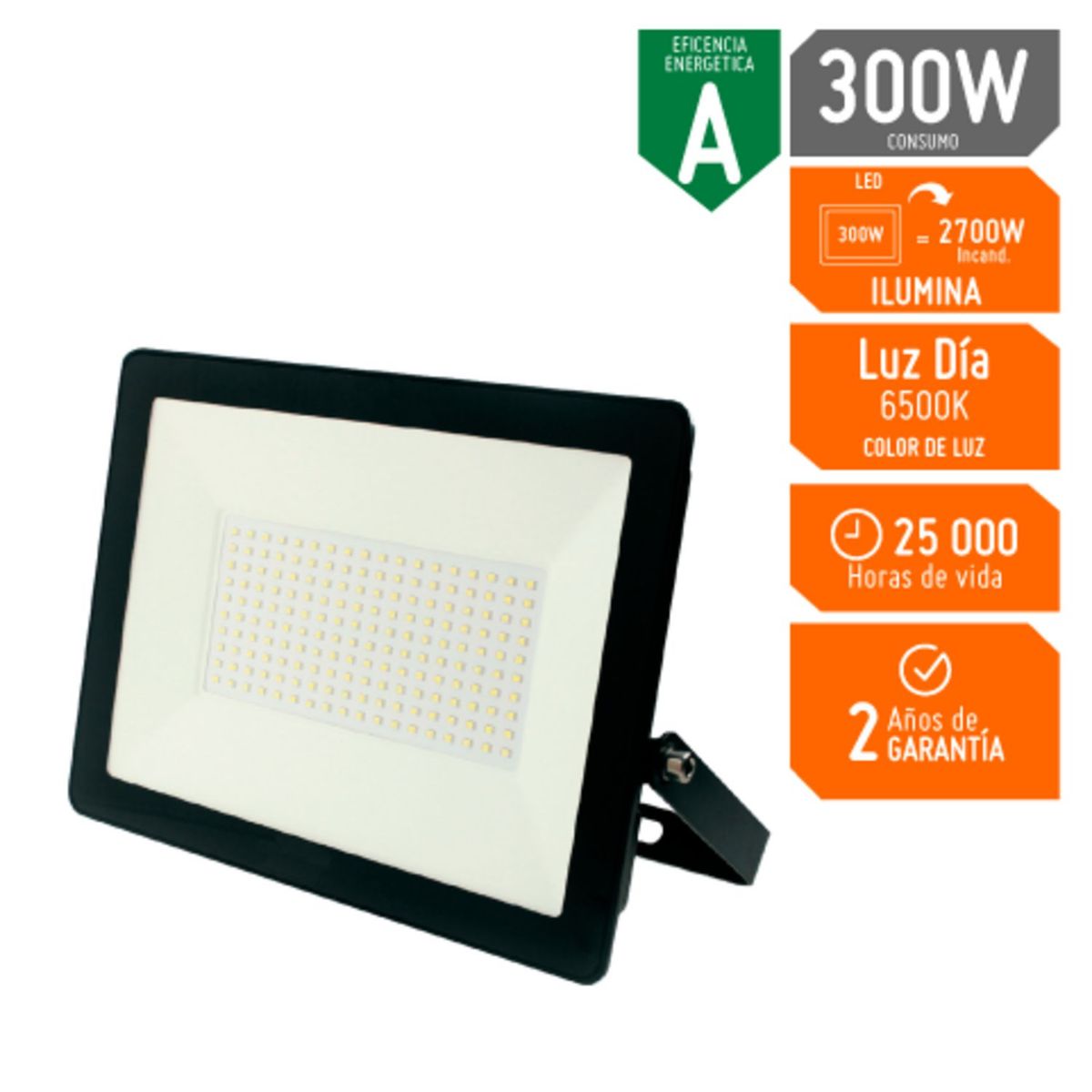 GZ LIGHTING - Reflector Led 300W Negro Gz Gz Lighting