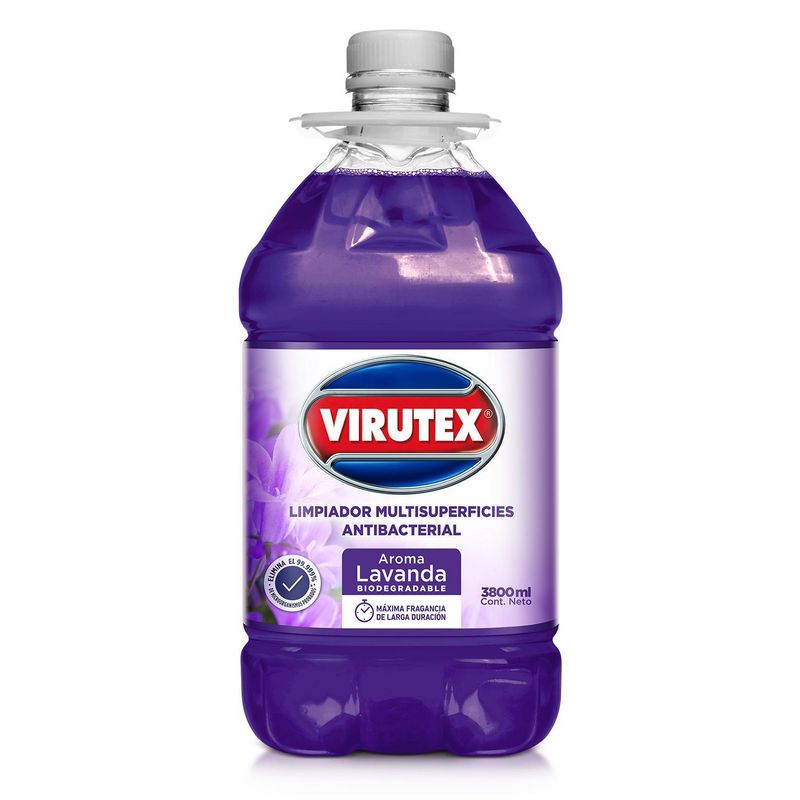 VIRUTEX - Limpiador Multisuperficies Antibacterial Lavanda  3.8L