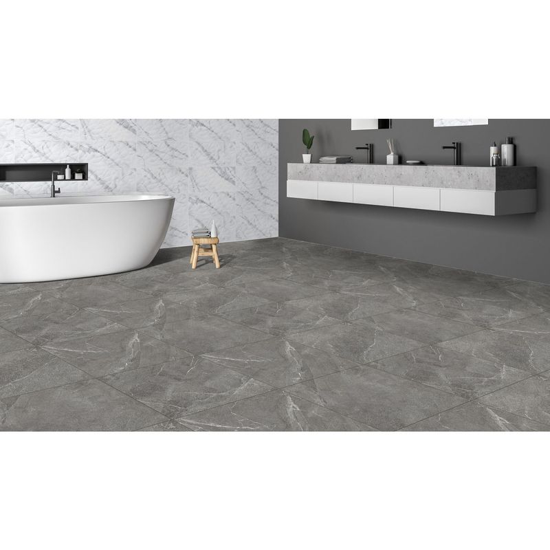 SAN LORENZO - Cerámica Rústica Alcazar Gris Antislip 60x60cm 1.48m2 para piso