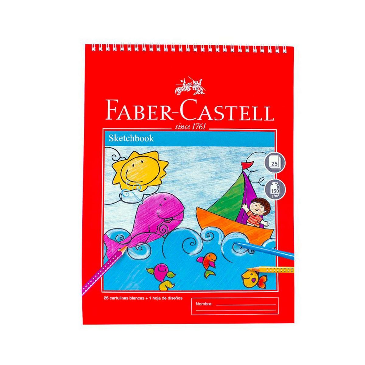 FABER CASTELL - Sketch Book A4 25 Hojas Espiralado
