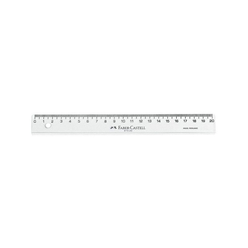 FABER CASTELL - Regla Biselada 20cm