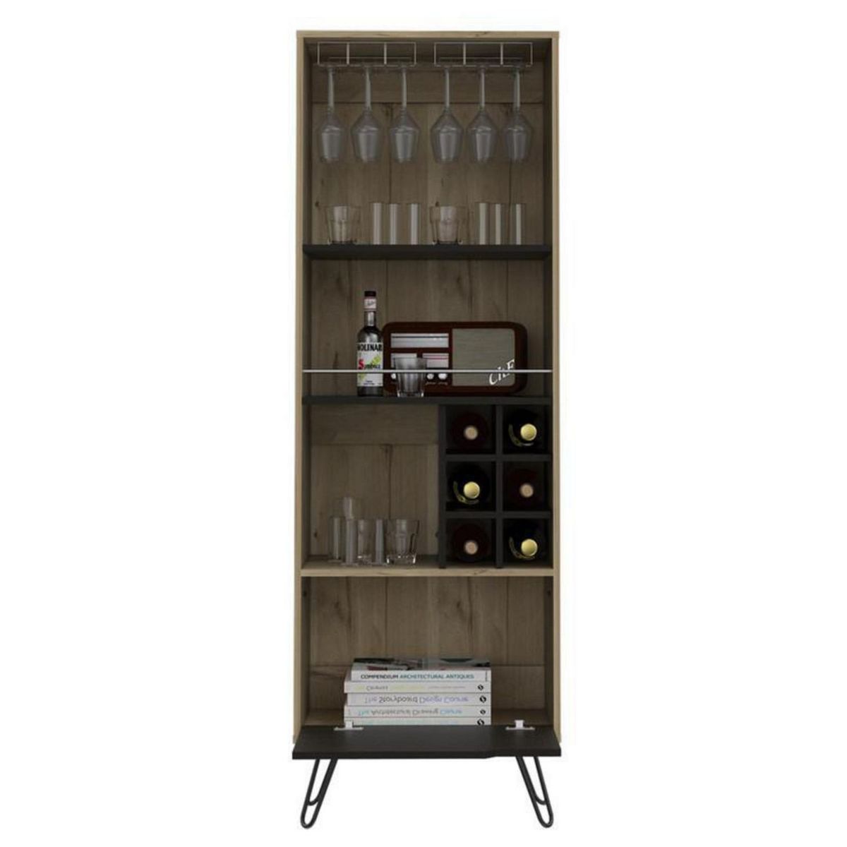 TUHOME - Bar Alto Audra Duna/Negro