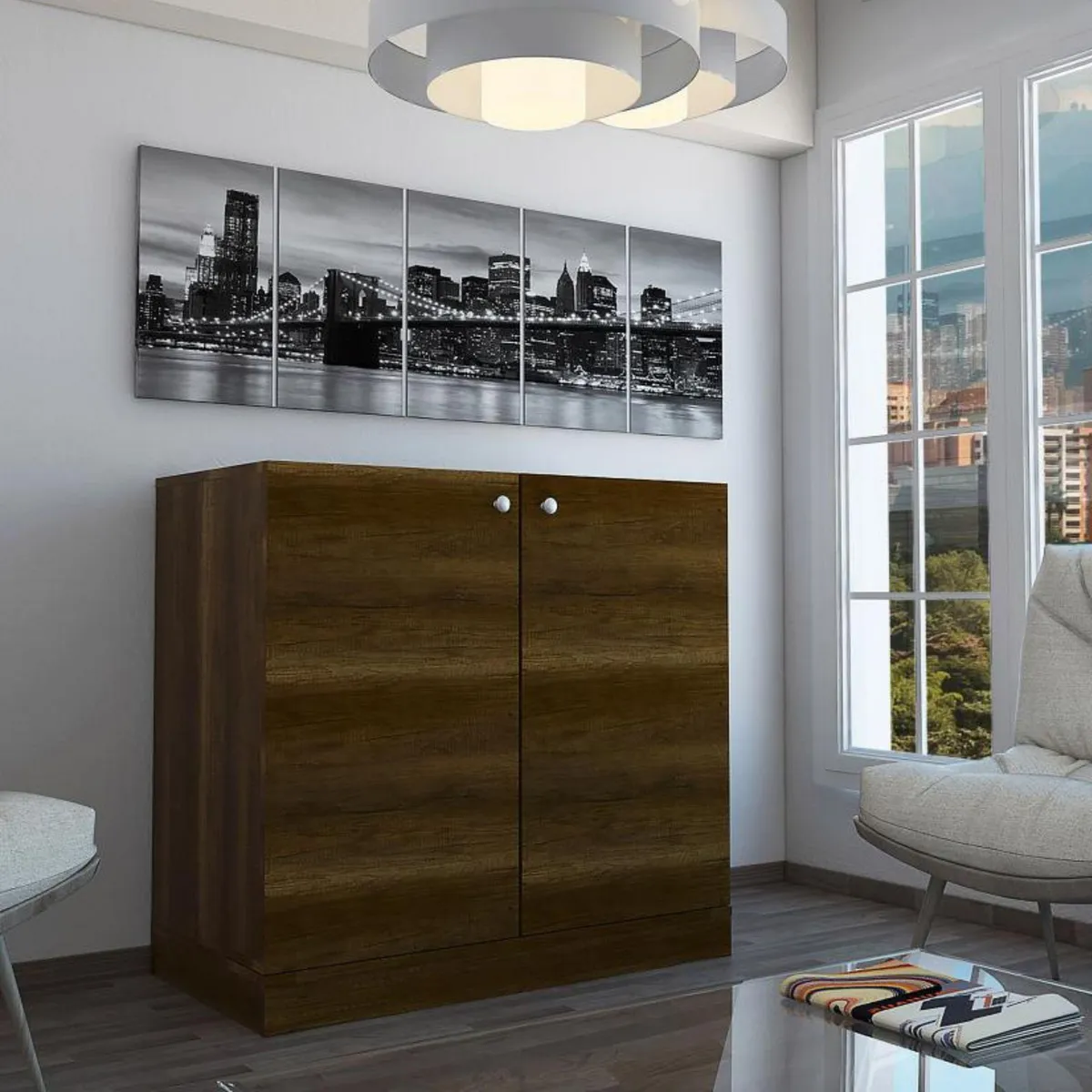 TUHOME - Bar Bajo Sintra Caramelo