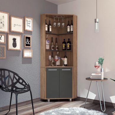 Bar Alto Esquinero Carmenere Miel/Plomo