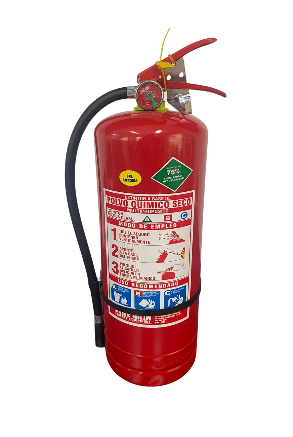  - Extintor PQS ABC 75% 6 kg