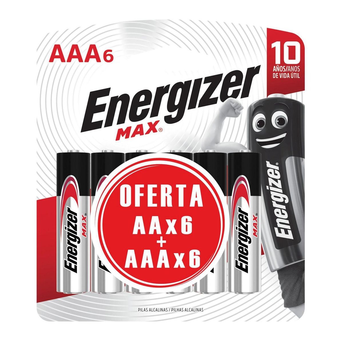 ENERGIZER - Pack de PilasAlcalinas 6AA + 6AAA 1.5V