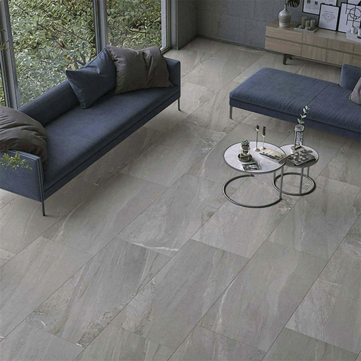 DALTILE - Cerámica Ardesia Gris Rústica 60.5x120.5cm 1.44m2