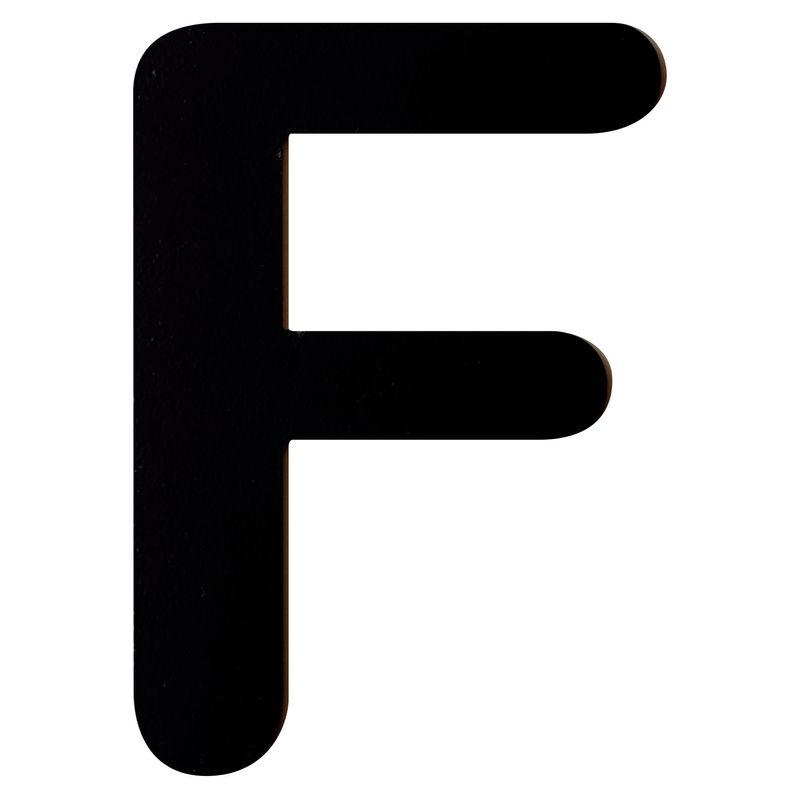 FIXSER - Letra F Metálica Negro